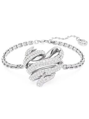 Authentic Swarovski Volta Heart Bracelet – Rhodium Plated Crystal Heart